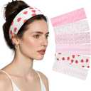 AWAYTR 6Pcs Wide Headbands for Women Non Slip Soft Elastic Hair Bands for Women's Hair for Workout Sports