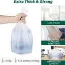 Inwaysin 4-6 Gallon Small Trash Bags Biodegradable 180 Counts, Ultra Thick & Strong 4 Gallon Trash Bag, Unscented Small Garbage Bags, Easy Tearing Waste Basket Liners for Bathroom, Bedroom, Office