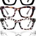CCVOO 1.5 4 pack Stylish Reading Glasses for Women, Stylish Eyeglasses, Blue Light Readers, Cheaters