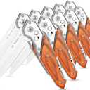 Folding Pocket Knife Set for Men Camping Knife -10PACK - Wooden Handle - Father's Day Gift