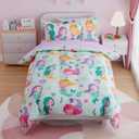 SANDJEST Mermaid Bedding Full for Girls, Ultra Soft Microfiber Comforter Set Full Size with 4-Pieces, Comforters Bed Sets for Kid Children Teen Tween Bedroom Decor