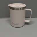 TILUCK 12 oz Insulated Coffee Mug with Lid,Stainless Steel Travel Mug Cup with Handle for Hot or Cold Drinks(SakuraPink, 12oz)