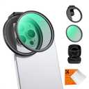 K&F Concept Clip On 67mm CPL Magnetic Phone Lens Filter Kit, Phone Clip with Magnetic Adapter Ring/Cold Shoe/Locking Knob, Polarizer Filter for iPhone 16 15 Pro Max 14 13