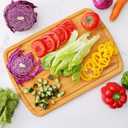 Homaxy Extra Large Bamboo Cutting Boards for Kitchen, 18x12.5" Wood XL Cutting Board with Juice Groove, Butcher Block Wooden Chopping Board for Kitchen, Meat, Cheese, Fruit & Vegetables - Pre Oiled (Single-Tone)