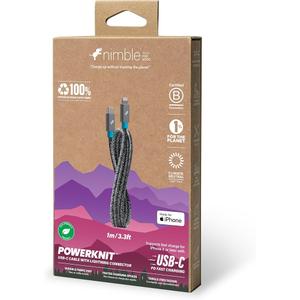 Nimble USB C to Lightning Cable 1M/3.3FT [Apple MFi Certified] iPhone Cable Type C iPhone Charger Fast Charging Compatible with iPhone 14 13 12 11 Pro Max X XR 8 7 6Plus SE iPad Airpod