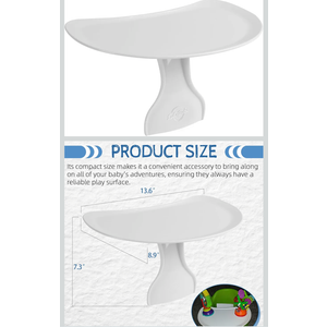 Baby Booster Seat Tray Attachment Only Compatible with Bumbo Baby Infant Toddler Floor Seat Feeding Tray for Boys and Girls 3 to 12 Months - White