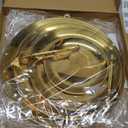 2 Set Stainless Steel Cupcake Stand, Gold Metal Serving Tray Cake Holder Cake Display Stand for Holiday Dessert Table Decorations Birthday Party Wedding (3 Tier x 2)