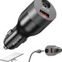 Starlink Mini Car Adapter 12V-24V to 30V DC Step Up Converter 2-in-1 78W Car Cigarette Lighter Adapter Starlink Mini Accessories 12V Car Charger Adapter Support Official 50M for RV/Boat/Trailer/Trucks