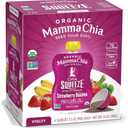 Mamma Chia Organic Vitality Squeeze Snack, Strawberry Banana, 24- 3.05 Ounce Chia Pouches. USDA Organic, Non-GMO, Vegan, Gluten Free, and Kosher. Fruit and Vegetables with only 70 Calories, BB date: 07/01/2026