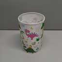 Dinosaur Lamp, Dinosaur Room Decor for Kids Bedroom, 3 Color Dimmable Reading Bedside/Desk Nightlight with Linen Shade and Wood Base for Bedroom Living Room, Practical Gifts for Dino Fans Boys