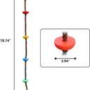 6.56ft Climbing Rope Swing with Treads Climbing Rope Plate Swing Hanging Swing Ninja Rope Accessories
