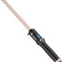 1/2 Inch Curling Wand for Short&Long Hair,Dual Voltage Small Wand Curling Iron for Tight Curls, Extral Long Hair Curling Iron with Tourmaline Ceramic,10 Adjustable Temp