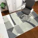 Office Chair Mat for Hardwood Floor, 60"x45" Easy Glide Computer Desk Mat Protector for Rolling Chair Under Desk Rug Nonslip Backing, Machine Wash, (Modern)