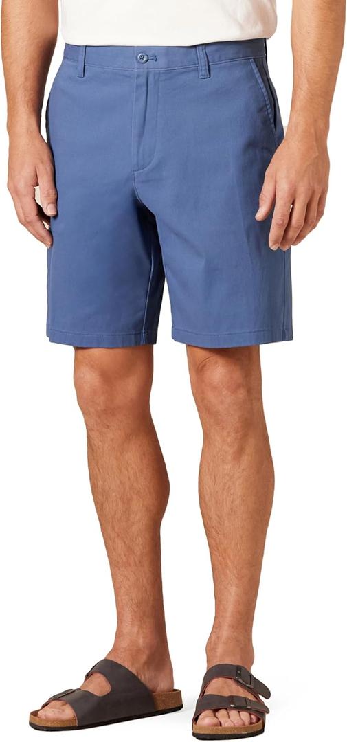Amazon Essentials Men's Classic-Fit 9" Comfort Stretch Chino Short (40, Dark Blue)