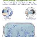 2 x Della Gao Pencil Case Large Capacity Pencil Pouch for Adults (Light Blue)