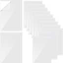 100Pcs Self Adhesive Display Pockets - 8.5 x 11 Inch Paper Sleeves for Wall and Door Communication, Clear Adhesive Sheet Protectors for Office, School, Box Posting Signs