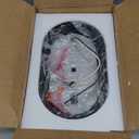 FEMILA 8.5" Oval Bulkhead Light, Outdoor Wall & Ceiling Flush Mount Sconce, Nautical Outdoor Lighting Aluminum with Ripple Glass, Outdoor Wall Sconce for Porch Patio Garage, 4FYX104F BK SW