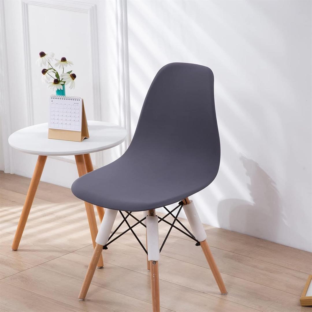 HAOYONG Mid Century Modern Dining Chair Covers Printed Shell Chair Cover Lounge Armless Chair Cover Stretchable Slipcovers for Kitchen, Office, Dining Room and Living Room(Set of 2) (12)