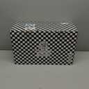Porlien Checker Pattern 20-piece Round Dinnerware Set for 4, Porcelain Dinner Sets
