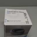 Travel Neck Pillow with 100% Pure Memory Foam, G-Shape, Includes Eye Mask & Ear Plugs, Ergonomic Design for Airplane, Car & Office, etc, Beige Gray