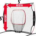 Franklin Sports MLB Flexpro Baseball + Softball Net - 7' x 7' & 5' x 5' Travel Training Nets for Batting Practice, Pitching + Hitting