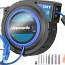 DEWENWILS Retractable Extension Cord Reel, 50 FT 14/3C SJTOW Heavy Duty Power Cord with Lighted Triple Tap Outlet, 180 Swivel Bracket for Ceiling/Wall Mount, 13A Circuit Breaker, ETL Listed, Blue