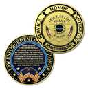 Thin Blue Line Sheriff Police Challenge Coin Law Enforcement Oath of Honor