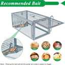 2 Packs Humane Rat Trap Outdoor, Wanqueen Humane Mouse Traps Indoor for Home, Small Rodent Chipmunk Trap and Other Live Animal Cage Catch and Release