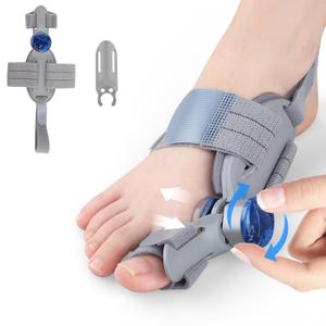 Bunion Corrector for Women & Men Big Toe: Adjustable Bunion Fix for Big Toe Separation Pain Relief - Orthopedic Bunion Splint with Straightener for Toes Alignment Hallux Valgus Correction (Gray)