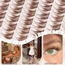 Brown Lash Clusters Kit 8-12MM Natural Cluster Eyelash Extensions Kit Wispy Cluster Lashes Dark Brown Individual Lashes C Curve Eyelash Clusters Short 144Pcs Pestaas Postizas Marrn