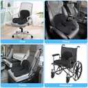Truck Driver Seat Cushion, Memory Foam L-Shaped Ergonomic Cushion for Office Chairs, Comfort & Support for Long Sitting
