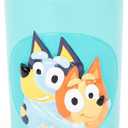 Jay Franco Bluey Toothbrush Holder - Blue Resin Pencil Holder/Bathroom Tumbler Features Bluey & Bingo - Fun Toothbrush Holder for Kids