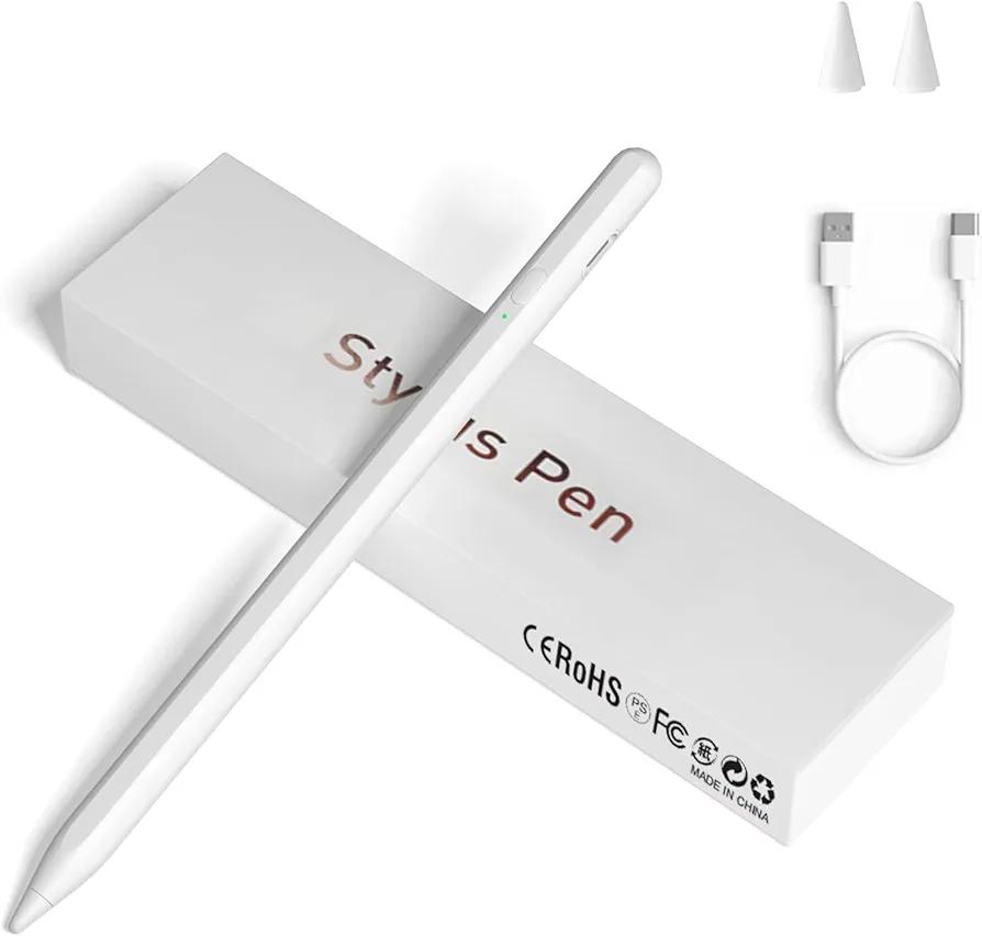 Stylus Pens for Touch Screens, Universal Fine Point iPad Pencil with Magnetic Adsorption Compatible with iPhone/iPad/Samsung/Android/Tablet & Other Touch Screens (White)