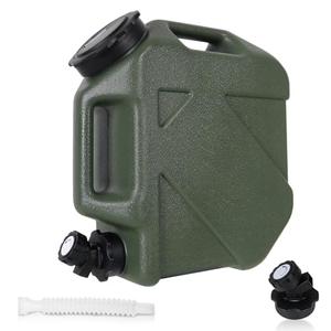 Digury Camping Water Jug - 2.6 Gallon BPA Free Water Storage with Spigot, No Leakage Portable Emergency Tank Canteens for Outdoor Hiking, Camping, Picnic Supplies - Green