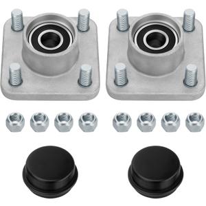 JAVIK 2 Pcs Front Wheel Hub Assembly w/Bearings Compatible with Club Car DS & Precedent & Electric Golf Carts 2003-up OEM# 102357701 1023577-01 102353201