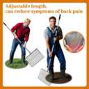 15" Extra Large Chicken Coop Scooper  Heavy Duty Stainless Steel Adjustable Handle (24"-76") Chicken Poop Rake, 5 in 1 Dual-Use Sifting Shovel for Chicken Poop & Litter Cleaning Tool