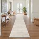 Valenrug Washable Rugs 2x12 - Stain Resistant 2x12 Area Rugs for Living Room, Non Slip Backing Large Area Rugs for Bedroom, Folable Machine Washable Area Rug (2'x12', Beige)