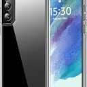 HOOMIL Case for Samsung Galaxy S21 FE 6.4-Inch, Non-Yellowing, Drop Protection, Anti-Scratch Transparent Hard Back Phone Cover - Crystal Clear