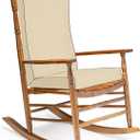 Cushions for Outdoor Furniture Outdoor Rocking Chair Cushions High Back Outdoor Chair Cushion for Adirondack,Ergonomic Natural Curve Design,Waterproof Fade Resistant,Seat19x19,Back19x26in Beig