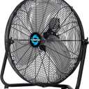 Tornado 18 Inch High Velocity Metal Floor Fan, 3-Speed Powerful Cooling for Industrial, Commercial, and Home Spaces, 120Tilt, 6.0 FT Cord - UL safety Listed, Black