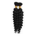 Janet Collection Human Hair Braids Deep Bulk (18"-24") (18 Inch, 1) (Jet Black 1)