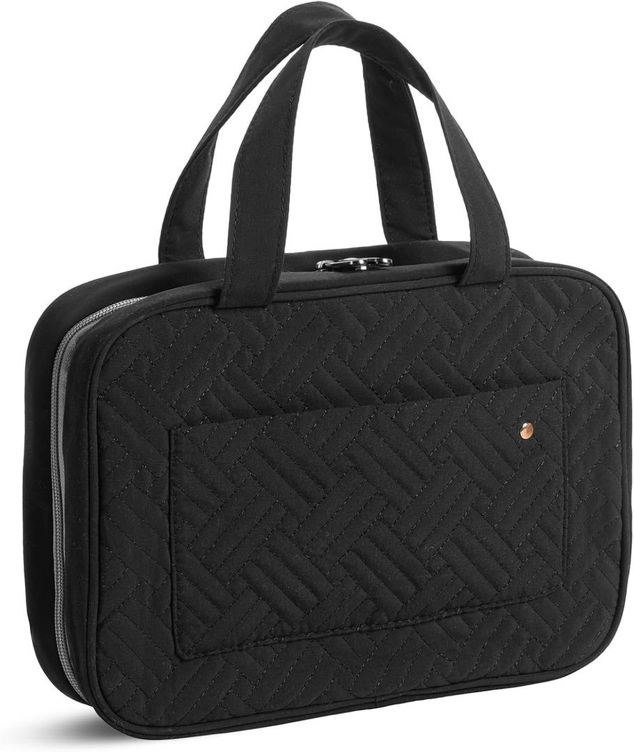 Ms. Pen- Travel Toiletry Bag Organizers, Black, Makeup Travel Bag for Toiletries with Hanging Hook, Water-Resistant