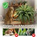 Fake Ferns, 35IN Realistic Fake Bush Plants, 4 Faux Ferns with 39 Fronds for Outdoors Garden Planter Porch Entrance Home Decor