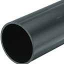 MECCANIXITY 3 Inch PVC Rigid Tube Round Pipe Tubing Hardware Tubing 69.4mm ID 76mm OD 20cm/8" Length Dark Grey High Impact for Water Pipe, Crafts
