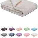Fuzzy Blanket or Fluffy Blanket for Baby, Soft Warm Cozy Coral Fleece Toddler, Infant or Newborn Receiving Blanket for Crib, Stroller, Travel, Decorative (28Wx40L, XS-White)