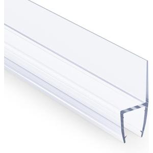 AmazerBath Shower Door Side Seal Strip 78.75 Inches (15.75inches * 5) - 5 Sections Segmented Shower Installation Kit, Frameless Glass Door Seal Strip - Suitable for 3/8 Inch Glass