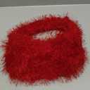 Verdusa Women's Faux Fur Fuzzy Hobo Bag Furry Handbag Purse (Red)