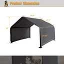 Outdoor Pet Shade Dog Shade Shelter, Versatile Pet Canopy Tent Pet Awning for Dogs, Cats, Small Animals and Livestock, 4'x4'x3' Waterproof, Sun Protection, Grey