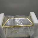 Glass Wedding Card Box with Slot, 12.5'' Large Clear Card Box Gold Brass Gift Card Storage Box with Lock Perfect for Wedding Receptions, Baby Shower, Birthday Party, Bridal Shower
