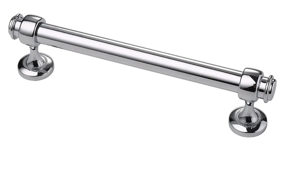 Alzassbg 10 Pack Polished Chrome Cabinet Pulls, 5 Inch(128mm) Hole Centers Cabinet Handles Kitchen Hardware Straight Bar for Cabinets and Drawer AL3082CP